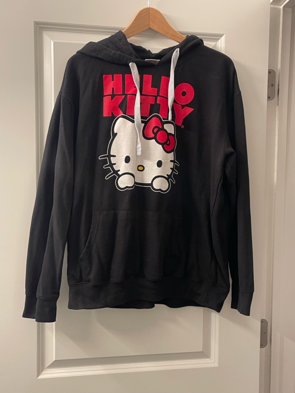 Hello Kitty Black Hoodie with Pink Graphic